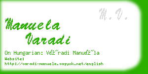 manuela varadi business card